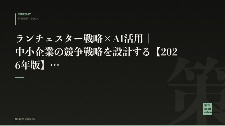 ランチェスター戦略×AI活用｜中小企業の競争戦略を設計する【2026年版】