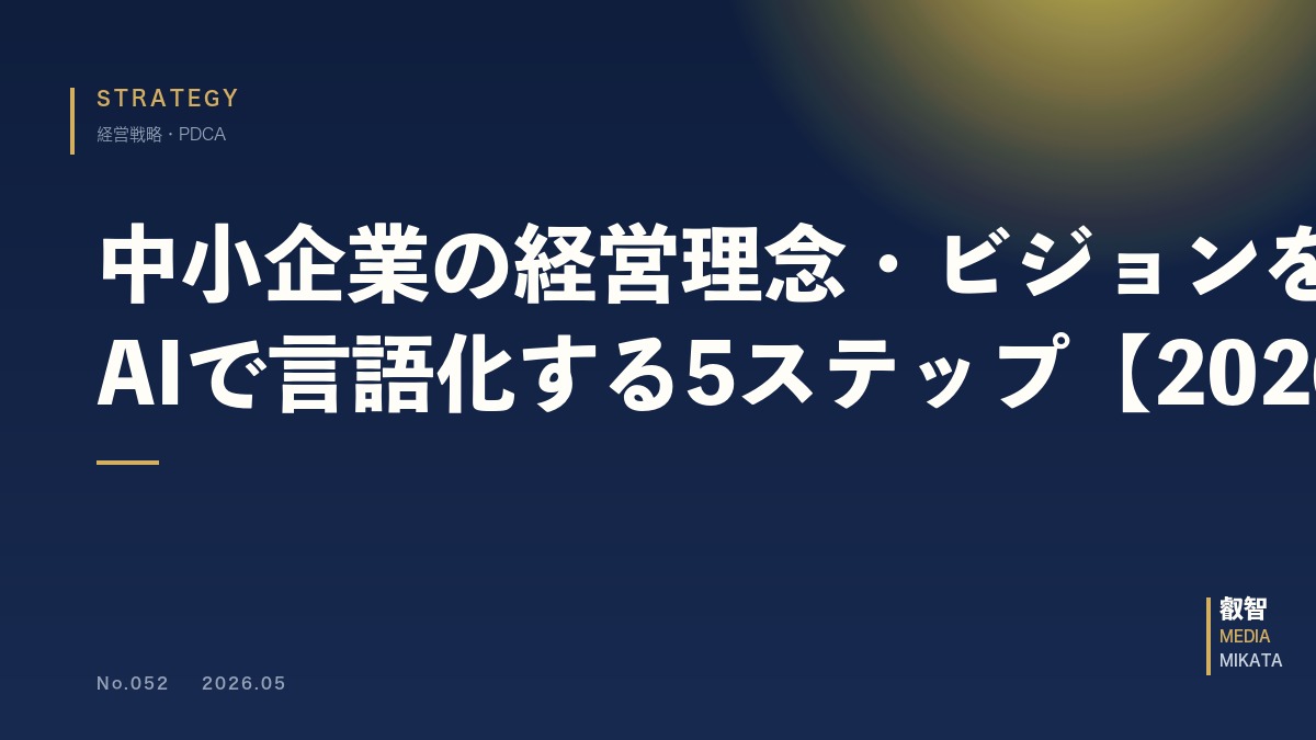 中小企業の経営理念・ビジョンをAIで言語化する5ステップ【2026年版】